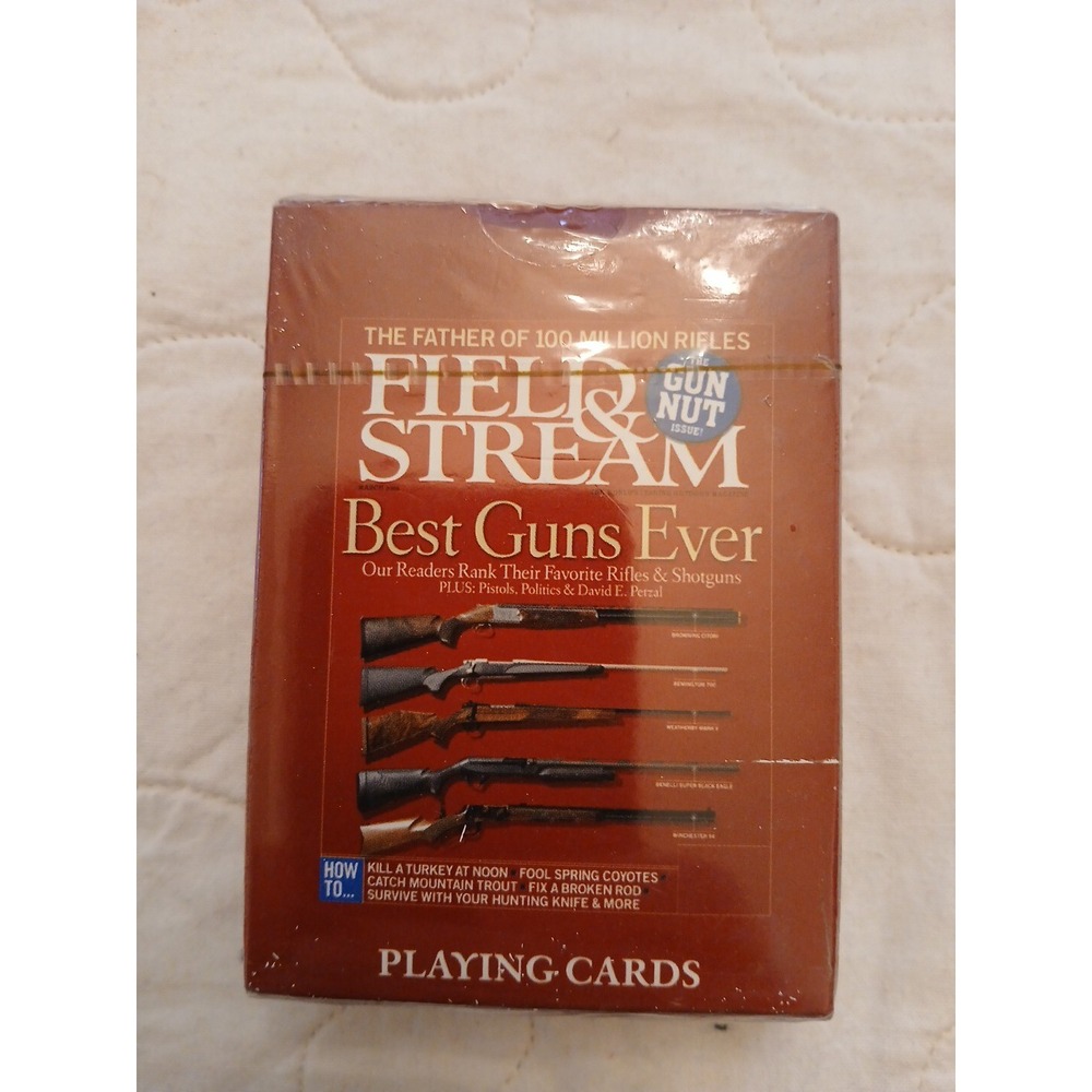 Field & Stream Playing Cards Unisex OS Brown Best Guns Ever Sealed‎ Deck